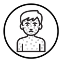 Boy chicken pox icon