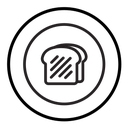 Bread slice icon