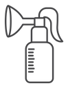 Breast pump Black Outline icon