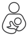 Breastfeeding Black Outline icon