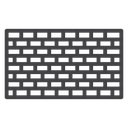 Brick Wall Pattern Black Outline icon
