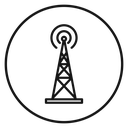 Broadcast tower icon