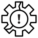 Broken gear icon