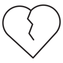 Broken heart icon