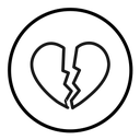 Broken heart icon