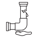 Broken pipe icon