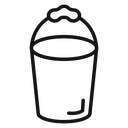 Bucket Black Outline icon