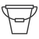 Bucket Label Plate Black Outline icon