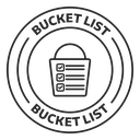 Bucket list set icon