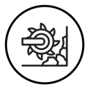 Bucket wheel excavator icon