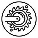 Bucket wheel excavator icon