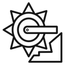 Bucket wheel excavator Black Outline icon
