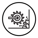 Bucket wheel excavator icon