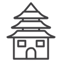 Buddhist temple icon