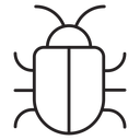 Bug Black Outline icon