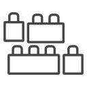 Building toy Black Outline icon