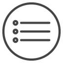 Bulleted List Menu Black Outline icon