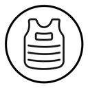 Bulletproof vest icon