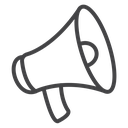 Bullhorn Angled Handle Black Outline icon