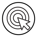 Bulls eye pointer icon