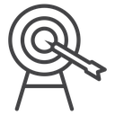 Bullseye Dart Stand Black Outline icon