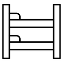 Bunk bed Black Outline icon