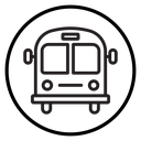 Bus Black Outline icon
