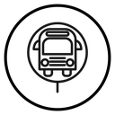 Bus sign icon