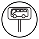 Bus sign icon