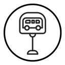 Bus sign icon