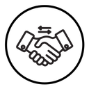Business agreement handshake icon