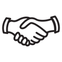 Business agreement handshake icon