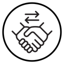 Business agreement handshake icon
