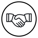 Business agreement handshake icon