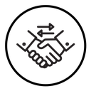 Business agreement handshake icon