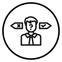 Business Decision Confusion Black Outline icon