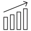 Business growth icon