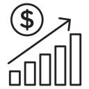 Business growth icon