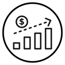 Business growth Black Outline icon