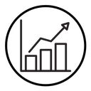 Business growth icon