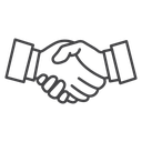 Business Handshake Black Outline icon