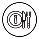 Business lunch, dinner icon
