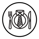 Business lunch, dinner icon