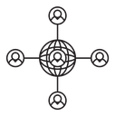 Business networking icon