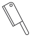 Butcher knife Black Outline icon