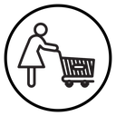 Buyer, shopper Black Outline icon