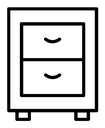 Cabinet black outline icon
