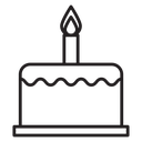 Cake Black Outline icon