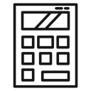 Calculator Black Outline icon