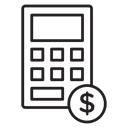 Calculator and dollar icon